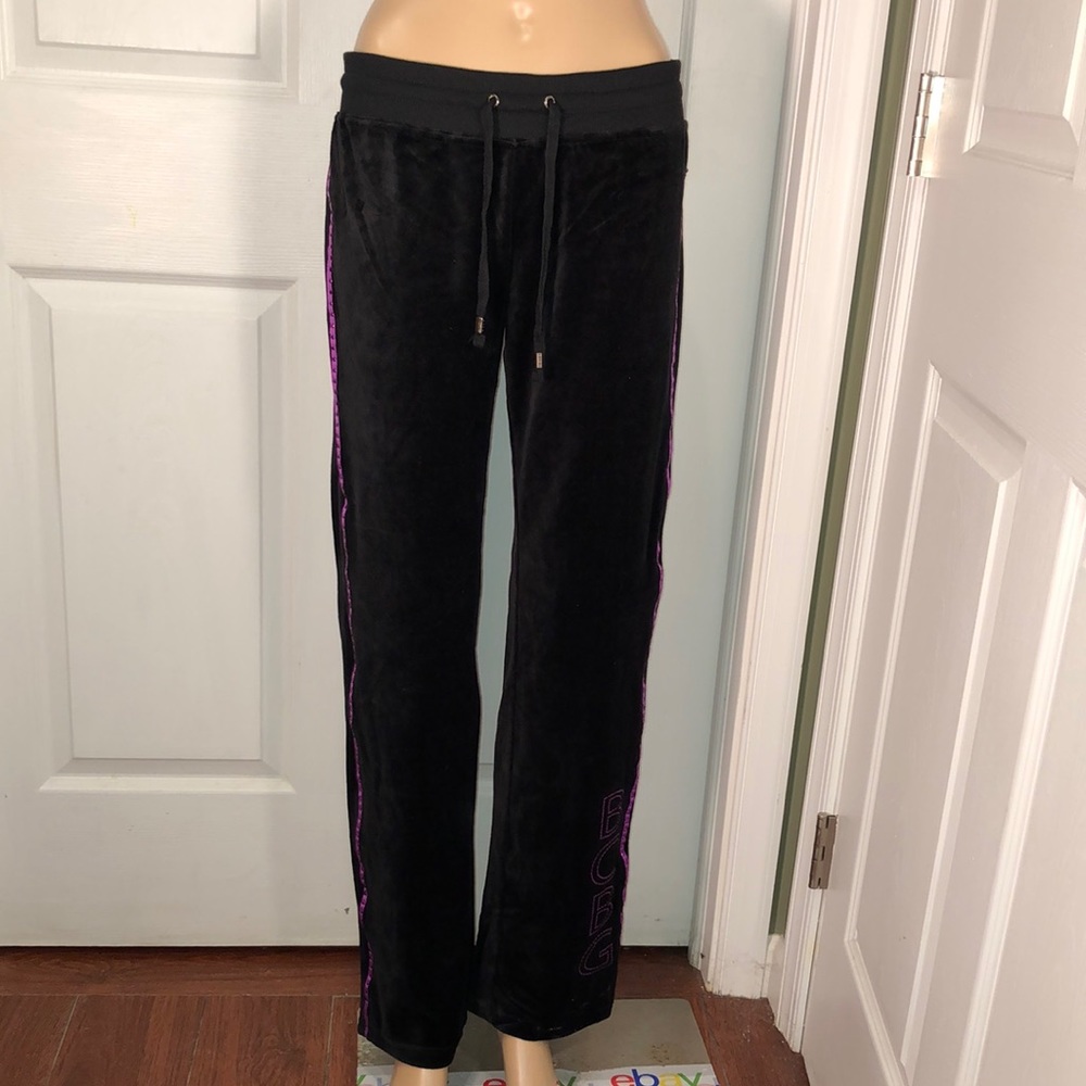 BCBGMAXAZRIA Black & Purple Pants. NWT. M